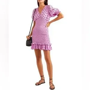 strapless open back dress Rosa Maxi Dress Polkadot Chocolate Plum